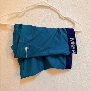 Nike Blue and Navy Athletic Shorts
